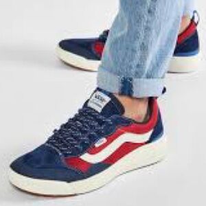 Vans Navy and Red Sneakers